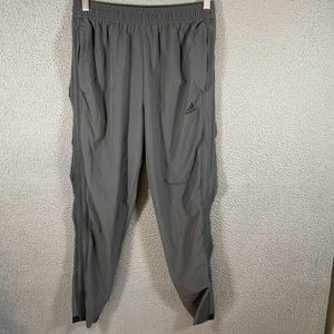 Adidas Pants Youth Size XL Grey Elastic Waist Athletic Polyester Stretch‎